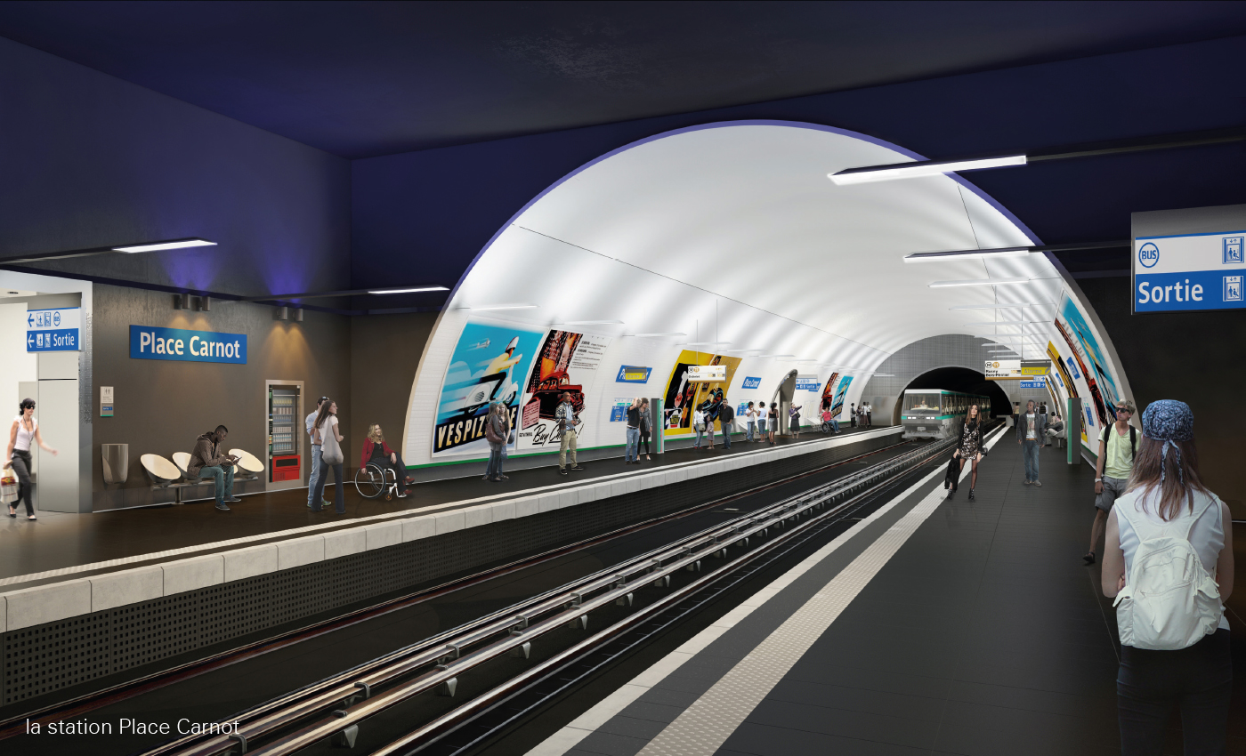 Richez Associes - 4 stations for metro line 11 extension - 12
