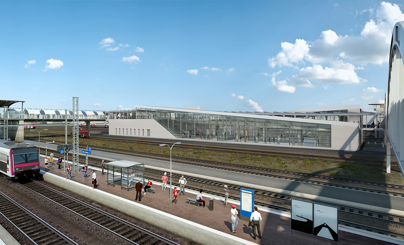 Richez Associés - la gare de Massy-Palaiseau pour la ligne 18 du Grand Paris Express  - 2